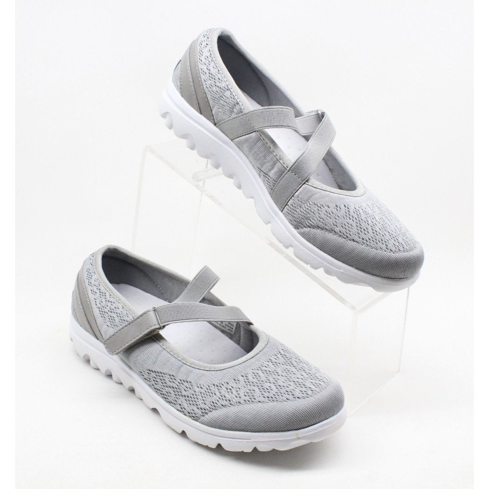 Propét Women's 8.5 W(D) US  TravelActiv Mary Jane Casual Sneaker Gray / White